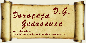 Doroteja Gedošević vizit kartica